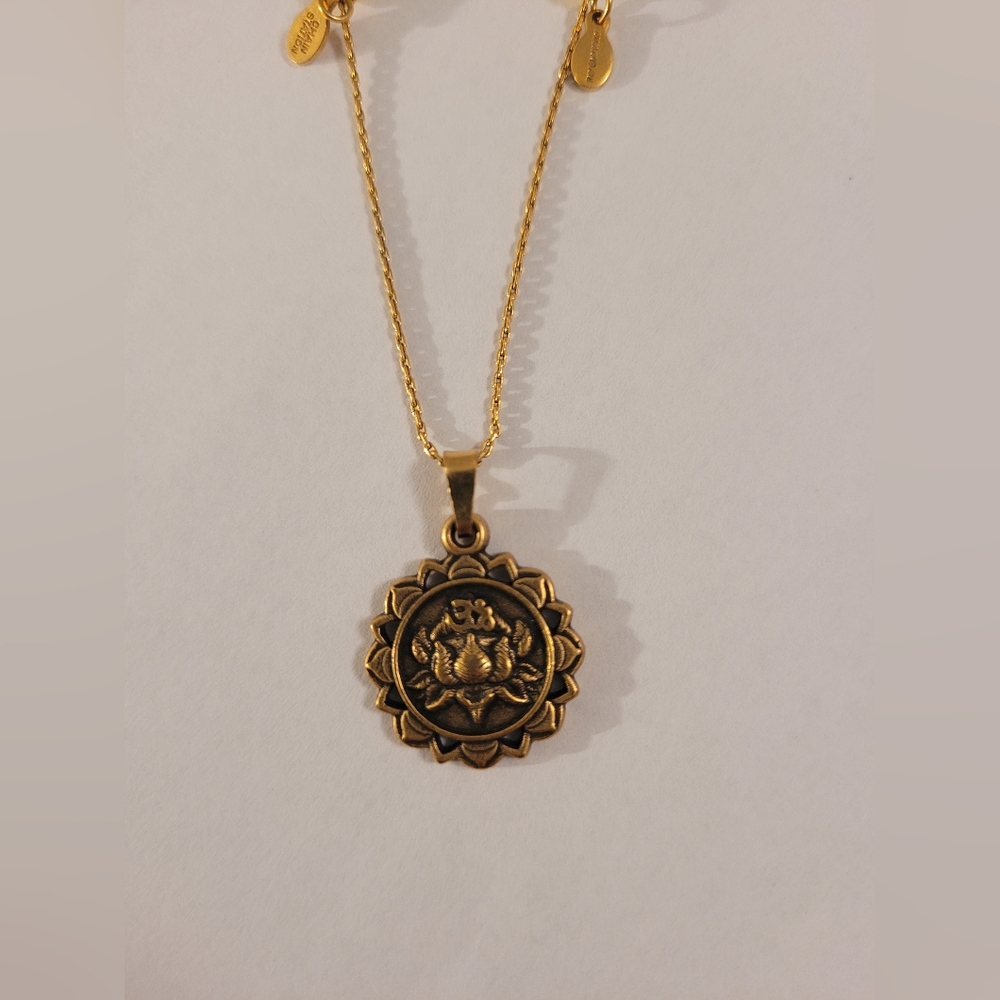 Alex and Ani Lotus Pendant and Necklace